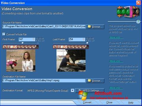 Skärmdump Active WebCam för Windows 10