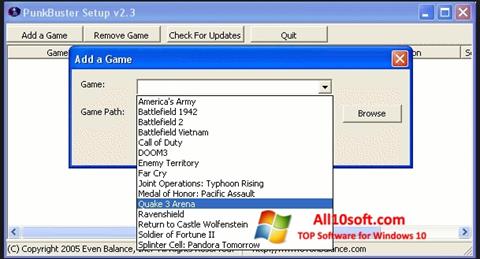 Skärmdump PunkBuster för Windows 10