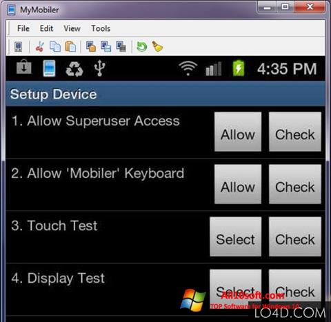Skärmdump MyMobiler för Windows 10