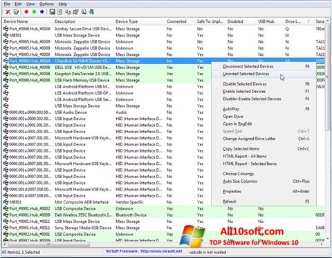 Skärmdump USB Manager för Windows 10