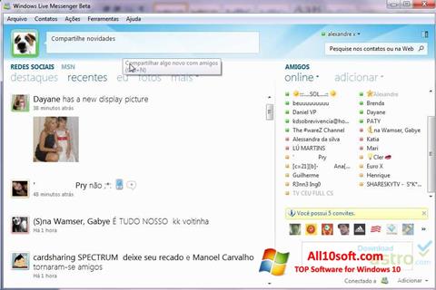 Skärmdump Windows Live Messenger för Windows 10