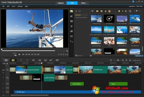 Skärmdump Corel VideoStudio för Windows 10