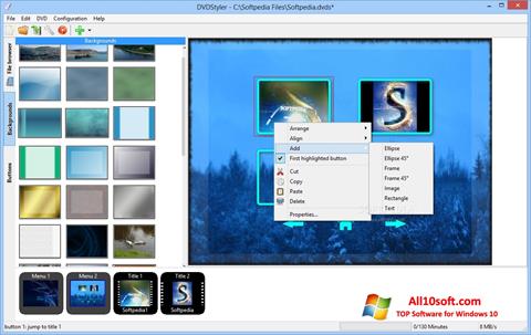 Skärmdump DVDStyler för Windows 10