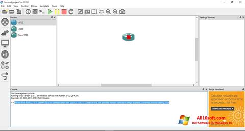 Skärmdump GNS3 för Windows 10