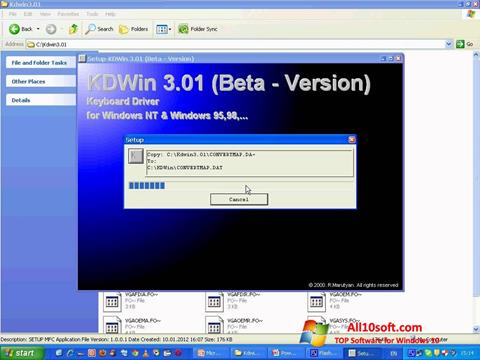 Skärmdump KDWin för Windows 10