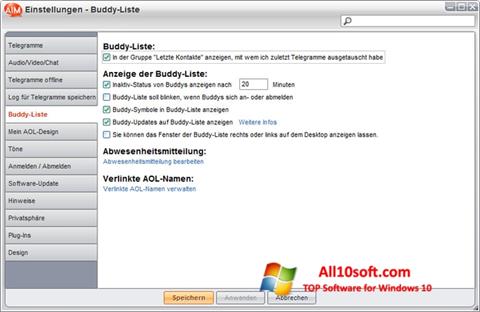 Skärmdump AOL Instant Messenger för Windows 10