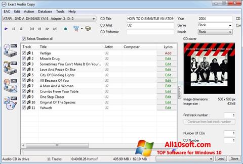 Skärmdump Exact Audio Copy för Windows 10