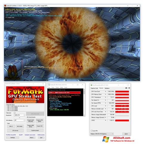 Skärmdump FurMark för Windows 10
