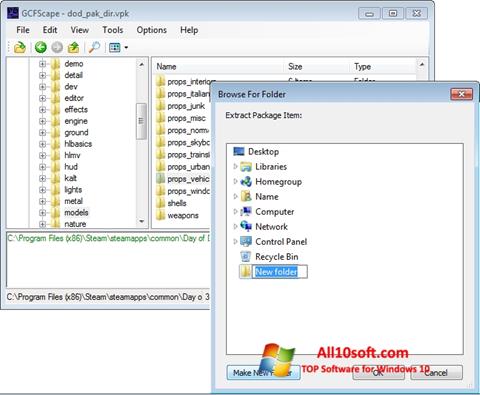 Skärmdump GCFScape för Windows 10