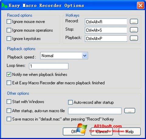 Skärmdump Easy Macro Recorder för Windows 10