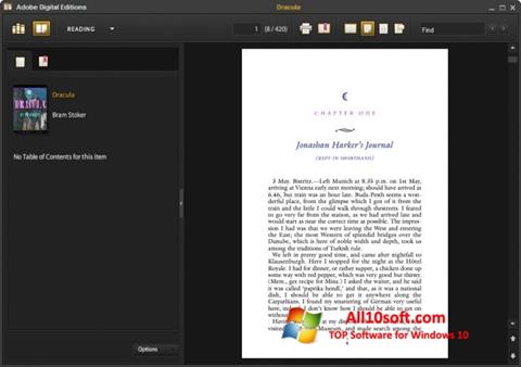 Skärmdump Adobe Digital Editions för Windows 10