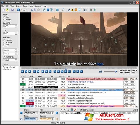 Skärmdump Subtitle Workshop för Windows 10