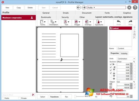 Skärmdump novaPDF för Windows 10