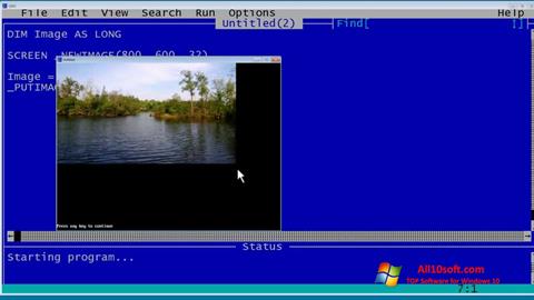 Skärmdump QBasic för Windows 10