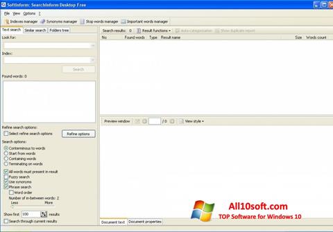 Skärmdump SearchInform för Windows 10