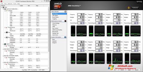 Skärmdump AMD Overdrive för Windows 10