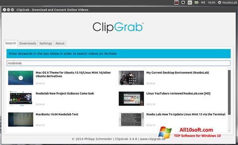 Skärmdump ClipGrab för Windows 10
