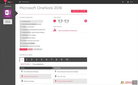 Skärmdump Microsoft OneNote för Windows 10