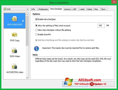 Skärmdump Nero Image Drive för Windows 10
