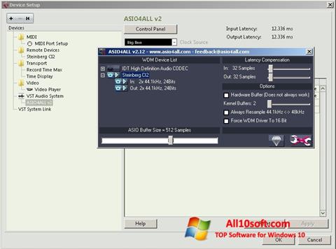 Skärmdump ASIO4ALL för Windows 10