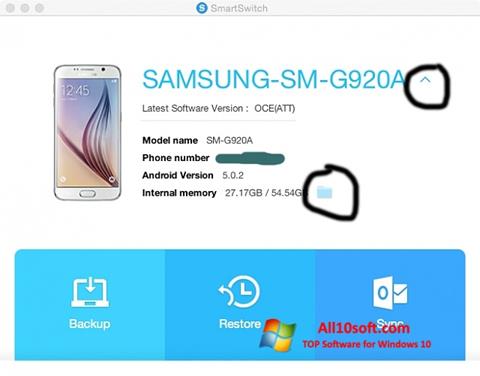 Skärmdump Samsung Smart Switch för Windows 10