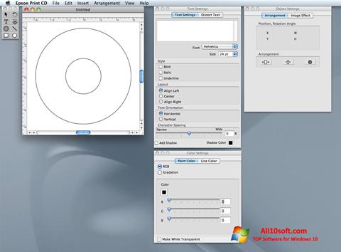 Skärmdump EPSON Print CD för Windows 10