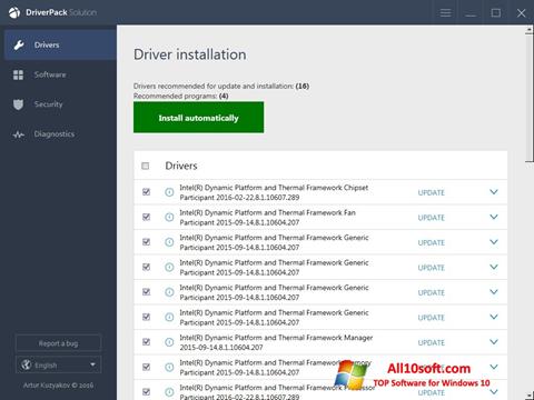 Skärmdump DriverPack Solution Online för Windows 10