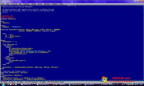 Skärmdump Free Pascal för Windows 10