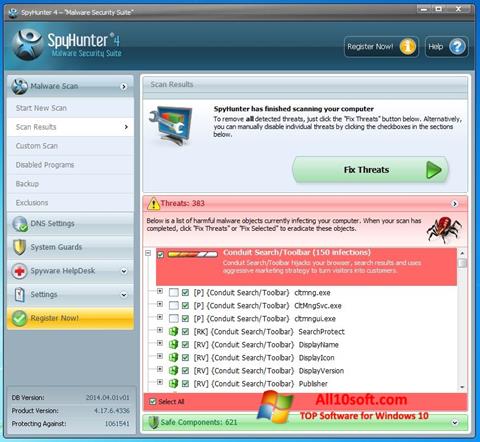 Skärmdump SpyHunter för Windows 10