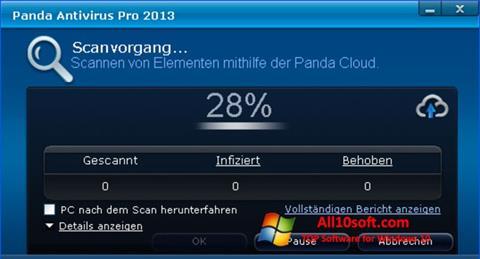 Skärmdump Panda Antivirus Pro för Windows 10