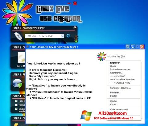 Skärmdump LinuxLive USB Creator för Windows 10