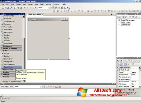 Skärmdump Microsoft Visual Studio Express för Windows 10