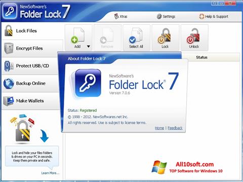 Skärmdump Folder Lock för Windows 10