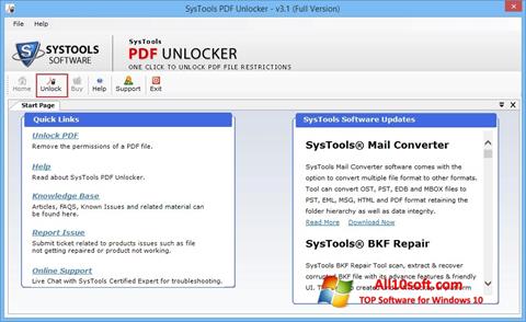 Skärmdump PDF Unlocker för Windows 10