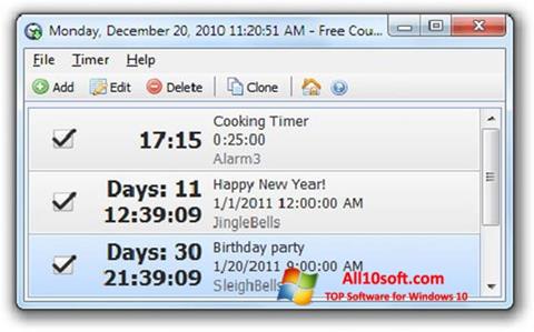 Skärmdump Free Countdown Timer för Windows 10