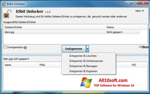 Skärmdump IObit Unlocker för Windows 10