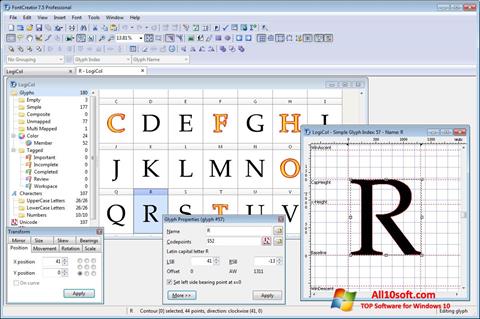 Skärmdump Font Creator för Windows 10