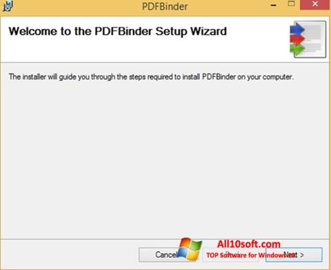 Skärmdump PDFBinder för Windows 10