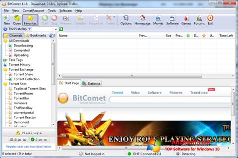 Skärmdump BitComet för Windows 10