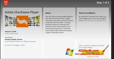 Skärmdump Adobe Shockwave Player för Windows 10