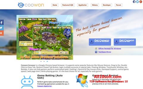 Skärmdump Coowon Browser för Windows 10