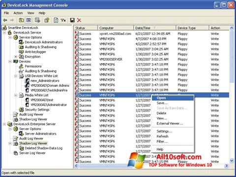 Skärmdump DeviceLock för Windows 10