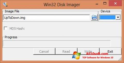 Skärmdump Win32 Disk Imager för Windows 10