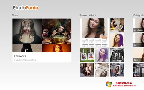 Skärmdump PhotoFunia för Windows 10