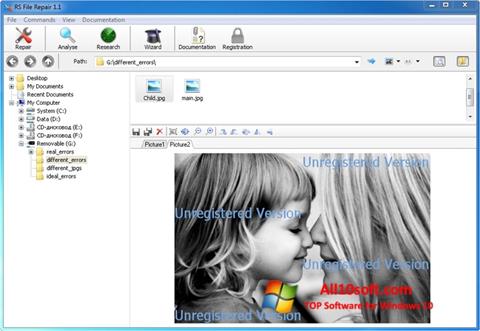 Skärmdump File Repair för Windows 10