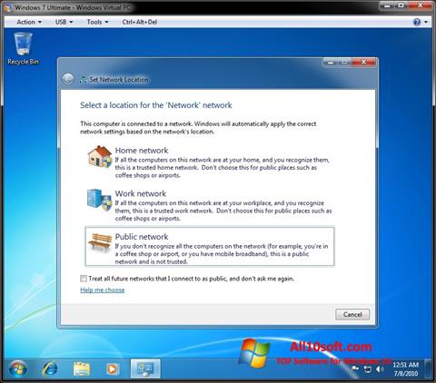 Skärmdump Windows Virtual PC för Windows 10