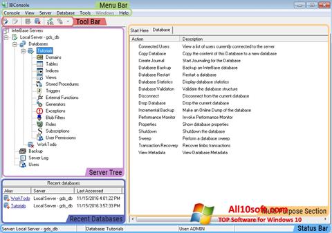 Skärmdump InterBase för Windows 10
