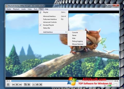 Skärmdump VLC Media Player för Windows 10