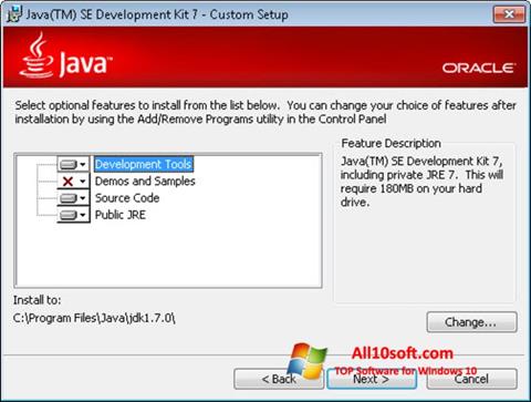 Skärmdump Java Development Kit för Windows 10