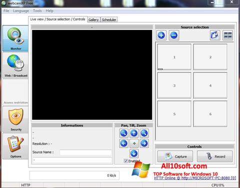 Skärmdump webcamXP för Windows 10